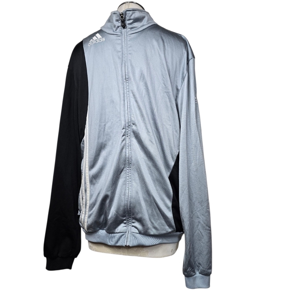 Adidas Gray Black Tracksuit Full Zipper Jacket M